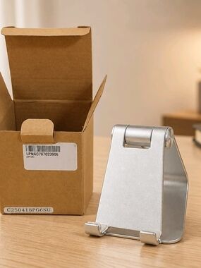 Amazon Essentials Silver Foldable Phone Stand